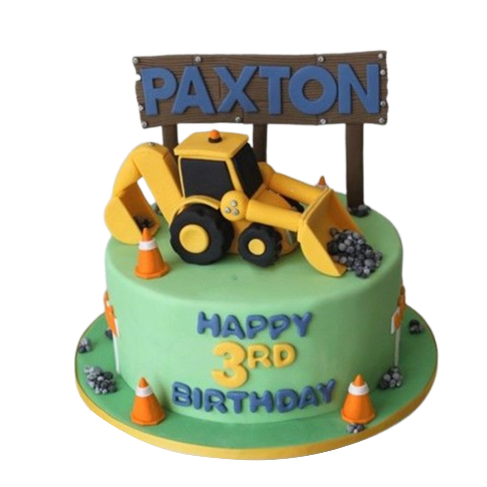 Digger Construction Cake V8